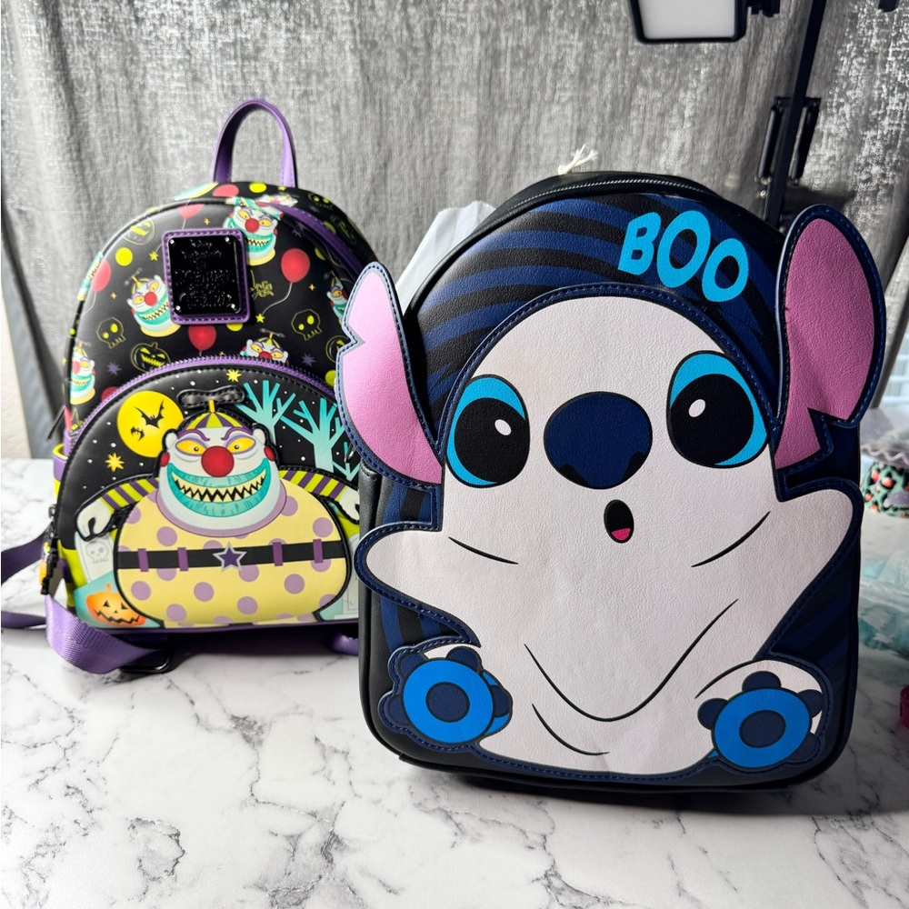 Disney Loungefly Backpacks The Nightmare Before Christmas & Ghost Stitch Bundle